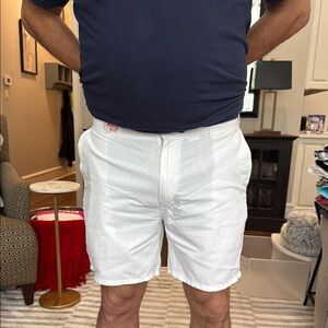 Men's White Shorts. 7” inseam.